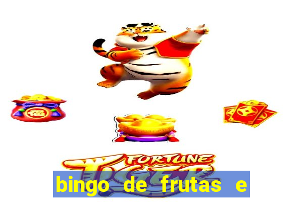 bingo de frutas e legumes para imprimir